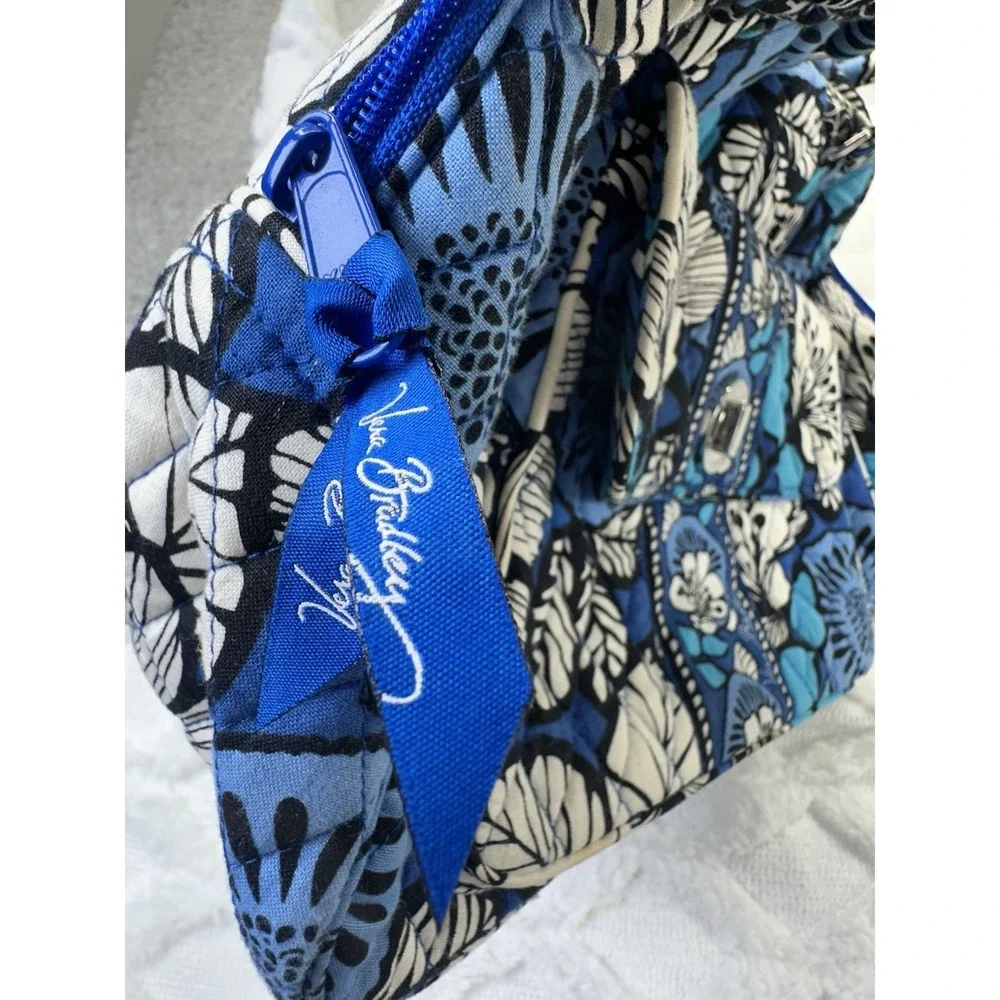 VERA BRADLEY Glenna Satchel Blue Bayou Quilted Shoulder Bag With Wallet Retired - Picture 13 of 13